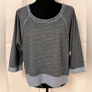 bar lll Raw Edge Sweatshirt Top